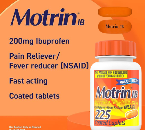 Motrin 225-Count Ibuprofen 200mg Pain Reliever Fever Reducer Tablets as low as $6.19 After Coupon (Reg. $20.24) + Free Shipping. – 3¢/Tablet