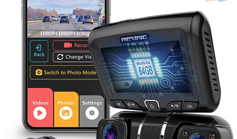 Rexing S1 PRO 1080p 3-Channel WiFi Dash Cam for $180 + free shipping