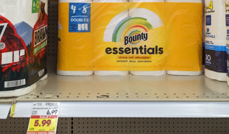 Get Bounty Essentials Paper Towels For As Low As $2.99 At Kroger