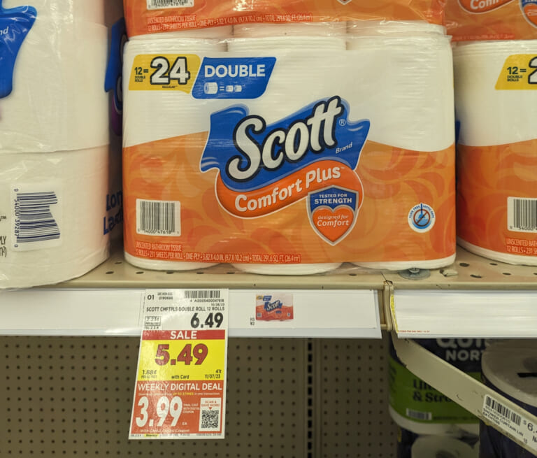 Grab Scott Comfort Plus Toilet Paper For Only $3.99 At Kroger