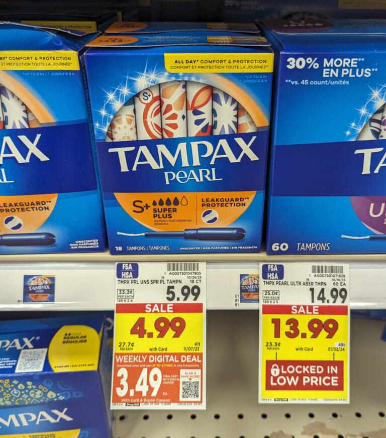 Tampax Tampons Just $3.49 At Kroger