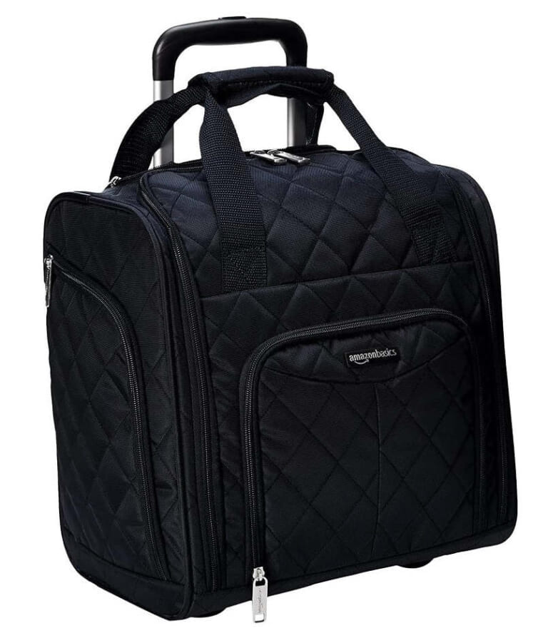 Amazon Basics Underseat Rolling Luggage for $38 + free shipping