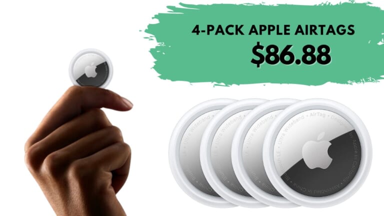 Apple AirTag 4-Pack $86.88 at Amazon & Walmart