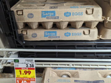 Get The 18-Count Cartons Of Kroger Eggs Just $1.49 At Kroger