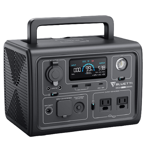 Bluetti EB3A 268Wh/600W Portable Power Station for $166 + free shipping