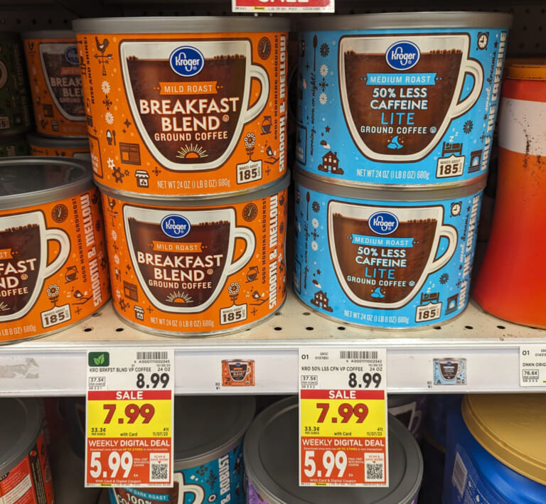 Big Cans Of Kroger Coffee Just $5.99