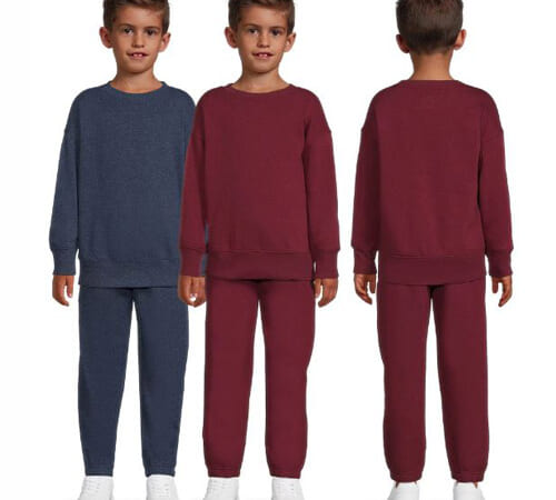 Athletic Works Boys’ Fleece Sweatshirt & Joggers 4-Piece Sets $16 (Reg. $27) – Various Colors, 4-18, Regular & Husky