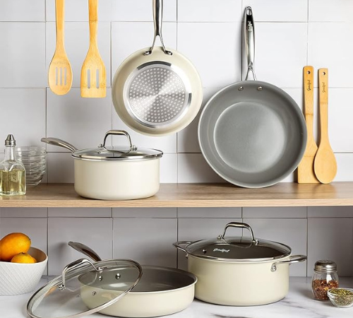 Goodful 12-Piece Ceramic Nonstick Pots & Pans Set $85.28 Shipped Free (Reg. $130)