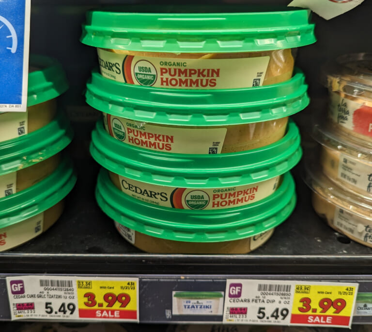 Cedar’s Organic Hummus Is Just $3.49 At Kroger (Regular Price $5.49)