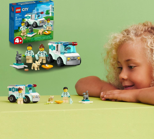 LEGO City 58-Piece Vet Van Rescue Toy Animal Ambulance Set $7.99 (Reg. $10) – LOWEST PRICE