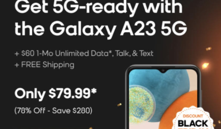 Samsung Galaxy A23 64GB 5G Phone for Boost Mobile for $80 + $60 1-Mo Unlimited Data, Talk, & Text + free shipping