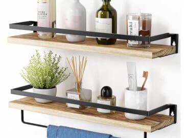 *HOT* Set of 2 Floating Shelves for just $9.89 with free Prime shipping!