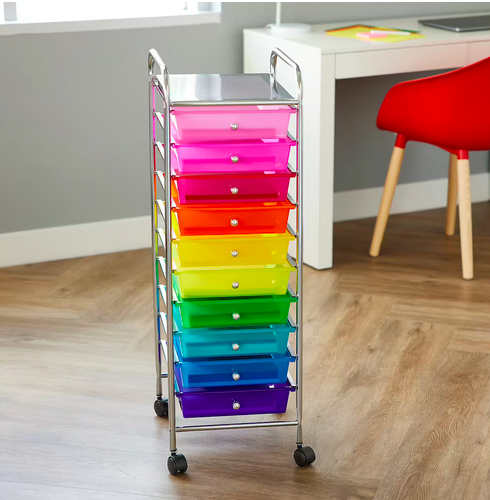 10 Drawer Rolling Cart by Simply Tidy