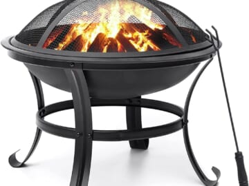 22" Outdoor Fire Pit for $35 + free shipping