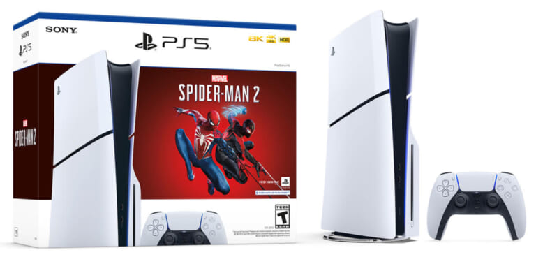 Sony PlayStation 5 Slim 1TB Disc Spider-Man 2 Console Bundle for $500 + free shipping