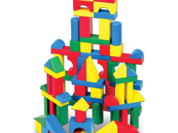 Melissa & Doug Wooden Building Blocks Set for $10 + free shipping w/$35