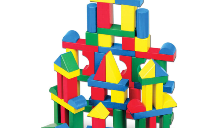 Melissa & Doug Wooden Building Blocks Set for $10 + free shipping w/$35