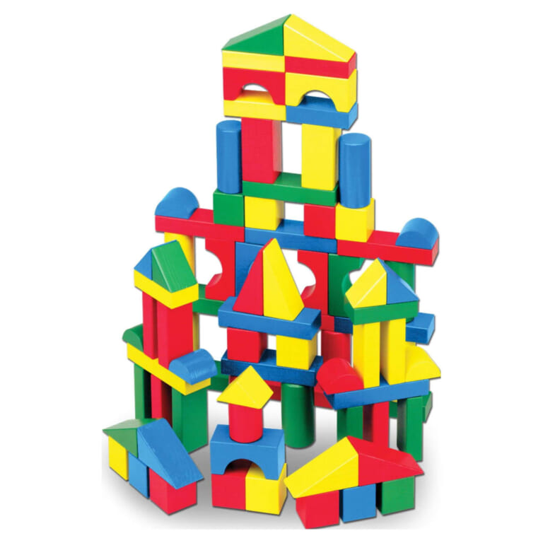 Melissa & Doug Wooden Building Blocks Set for $10 + free shipping w/$35