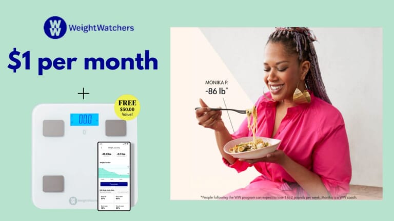 Join Weight Watchers for $1 a Month + Free Biometric Scale