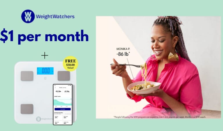 Join Weight Watchers for $1 a Month + Free Biometric Scale