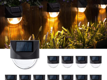 Waterproof LED Solar Fence Lights, 12-Pack $17.99 After Code + Coupon (Reg. $35.99) + Free Shipping – $1.50 Each