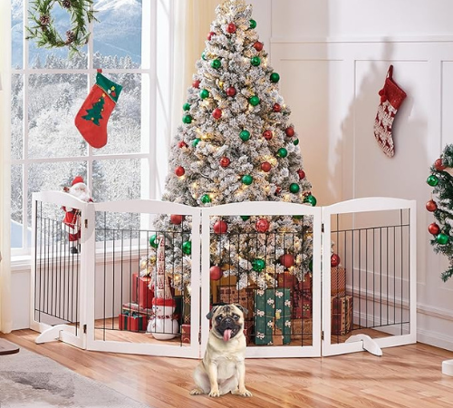 Keep your furry friend safe and secure with this Dog Gate 32” with 4 Panels for just $67.49 After Code + Coupon (Reg. $89.99) + Free Shipping