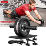 Ab Roller Wheel Kit $9.49 After Code plus Coupon (Reg. $18.99) – with Push Up Bars, Resistance Bands, Knee Mat