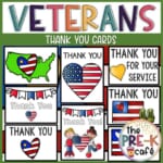 Kids' Veterans Day Printable Cards for free