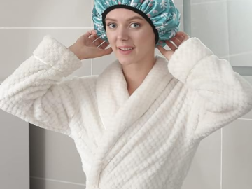 Make your hair care routine more convenient and enjoyable with this Triple Layer Large Terry Cloth Lined Shower Cap for just $3.52 After Code + Coupon (Reg. $7.99)