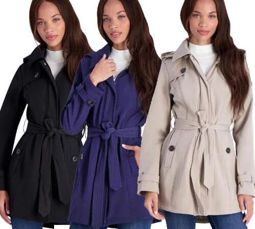 Jessica Simpson Fleece Lined Soft Shell Trench $29.99 Shipped (Reg. $180) – 3 Colors, S-XL