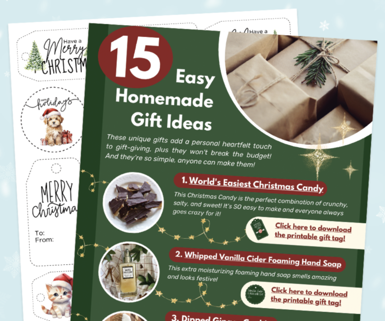 FREE Homemade Christmas Gifts Guide!