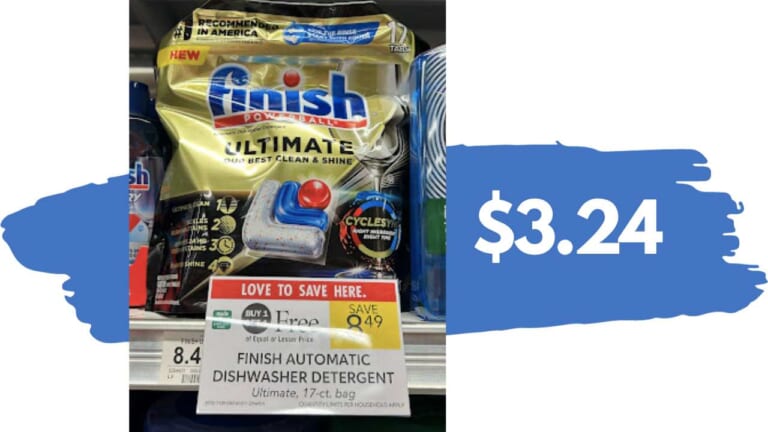 $3.24 Finish Detergent Tabs (reg. $8.49) at Publix