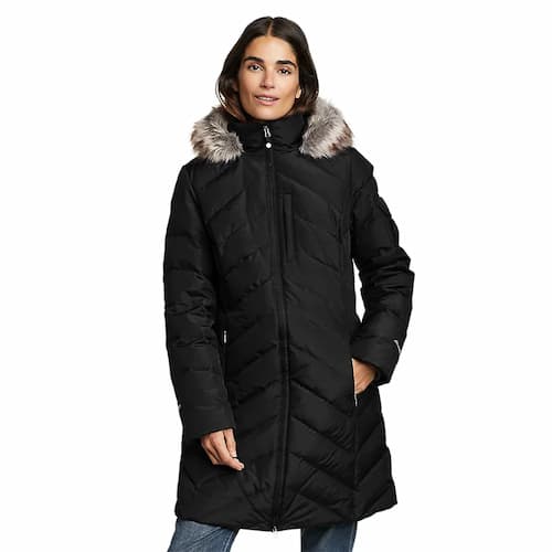 Eddie Bauer Women's Crystal Ridge Down Parka in Black