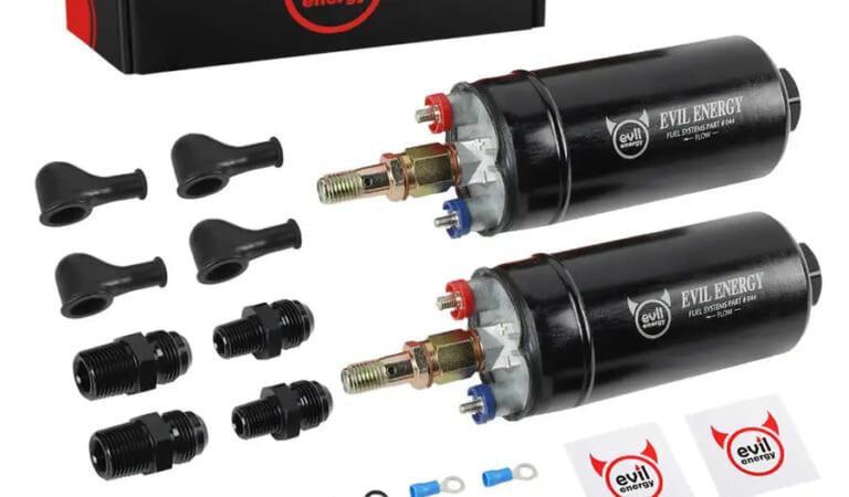 External Inline High-Flow Universal 12V Electric Fuel Pump 2-Pack for $86 + free shipping