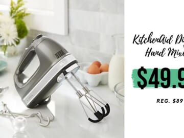 KitchenAid 9-Speed Digital Hand Mixer $49.98 (Reg. $89)