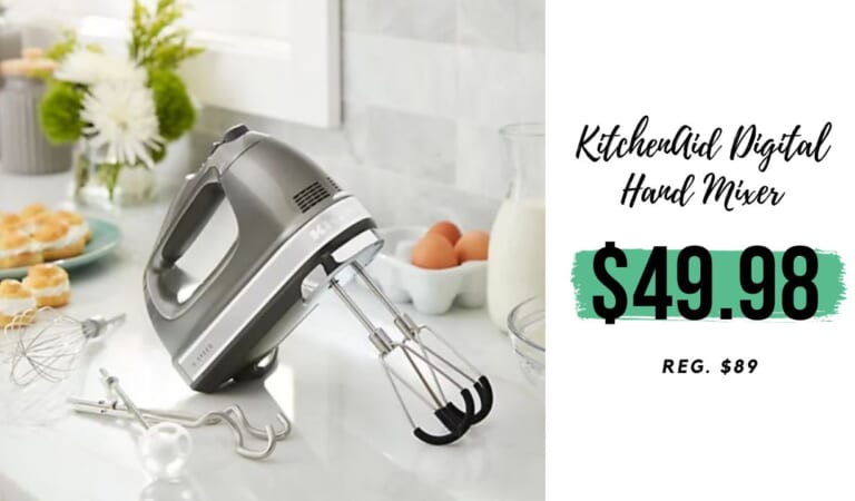 KitchenAid 9-Speed Digital Hand Mixer $49.98 (Reg. $89)