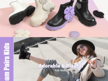 30% OFF DREAM PAIRS Girls Chelsea Boots Side Zipper Interchangeable Accessories Ankle Booties from $19.59 After Code (Reg. $33+) – 4 Colors