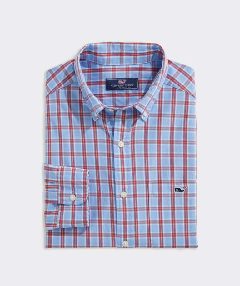 Vineyard Vines Men's Stretch Poplin Plaid Shirt for $20 + free shipping w/ $125