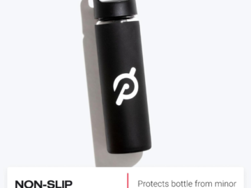 Peloton Glass Water Bottle with Silicone Sleeve, 16 Oz $10.20 (Reg. $17)