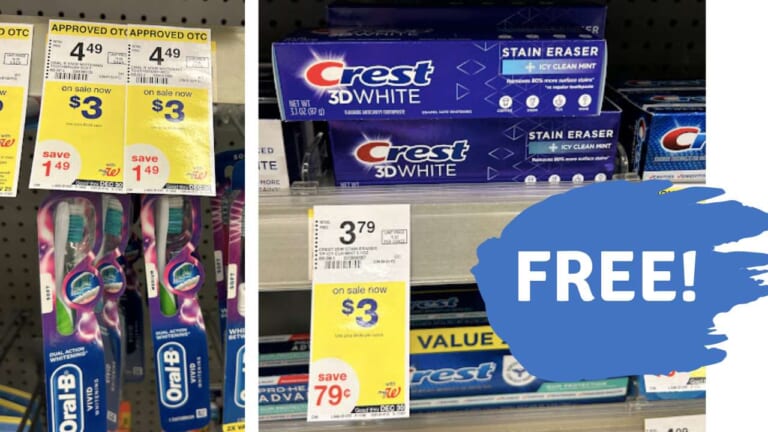 Get a FREE Oral-B Toothbrush & Crest Toothpaste at Walgreens!