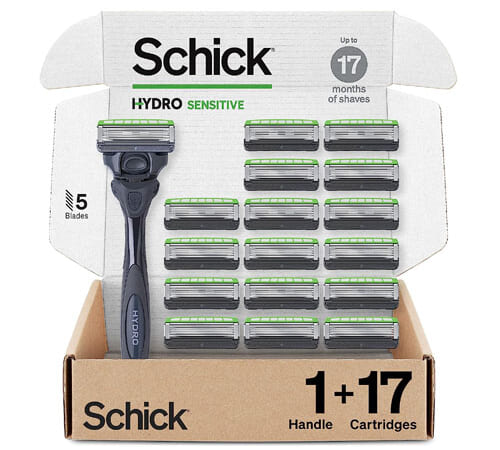 Schick Hydro Sensitive Razor (1 Handle+17 Cartridges) $19.43 After Coupon (Reg. $50) + Free Shipping & More