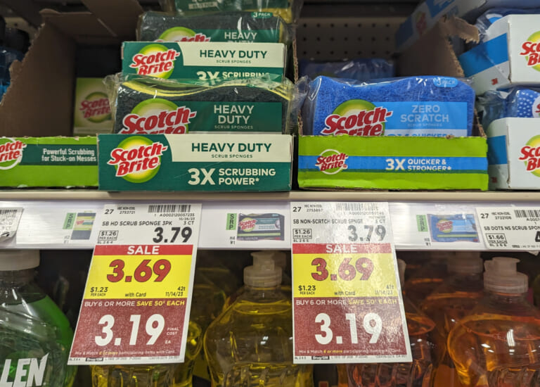 Scotch-Brite Sponges 3-Pack As Low As $2.19 At Kroger