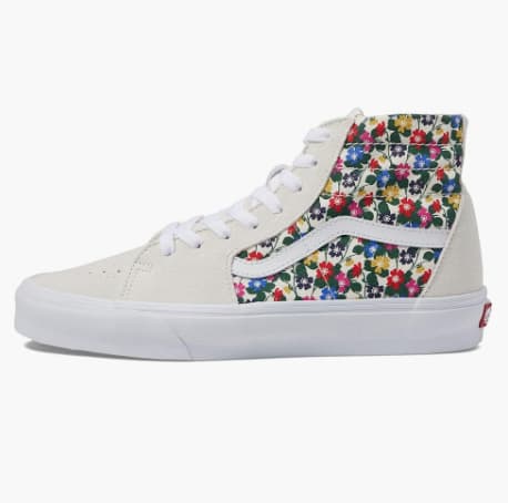 Vans Sk8-Hi Tapered Shoes in White Floral