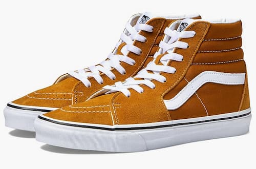 Vans SK8-Hi High Tops in Fatal Floral Golden Brown