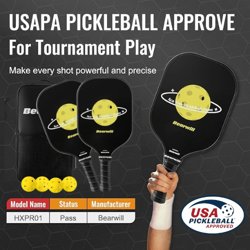 USAPA Approved Pickleball Set w/ 2x Paddles and 4x Balls $19.99 After Code (Reg. $50) – 5 Colors