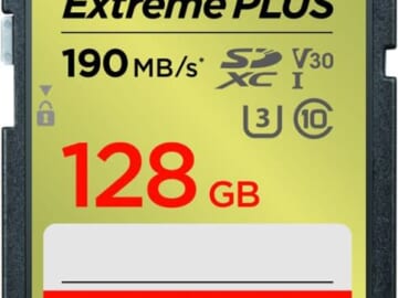 SanDisk Extreme PLUS 128GB SDXC UHS-I Memory Card for $20 + free shipping