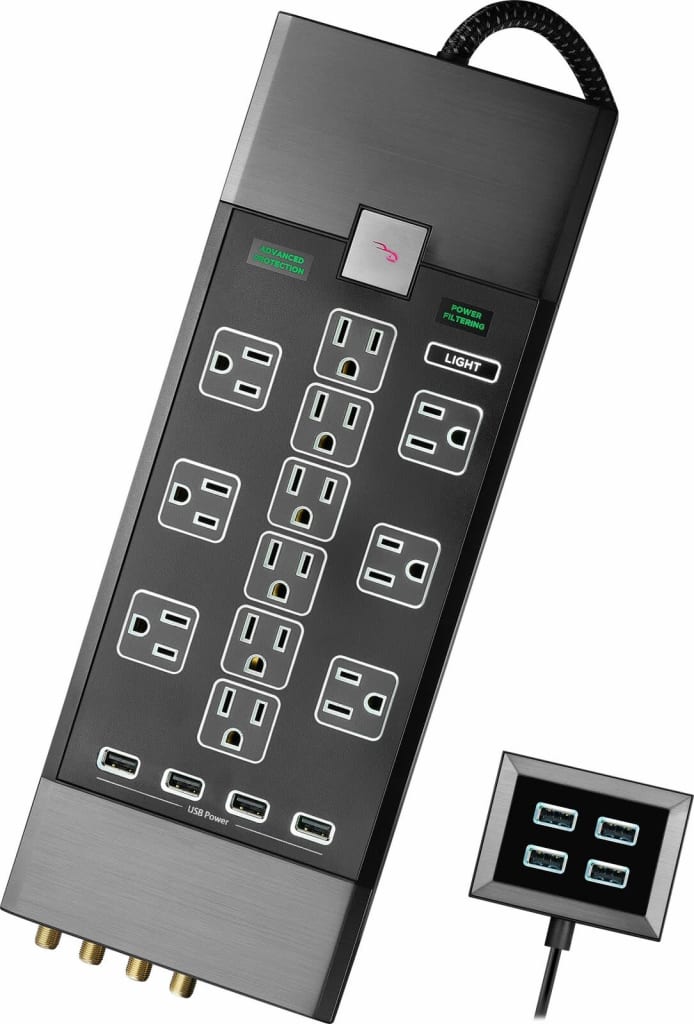 Rocketfish 5,280J 12-Outlet/8-USB Surge Protector Strip for $120 + free shipping