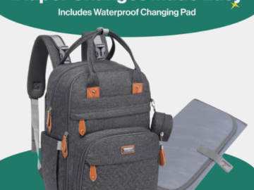 Today Only! Multi function Waterproof Diaper Bag, Gray $31.49 After Coupon (Reg. $43.99) + Free Shipping