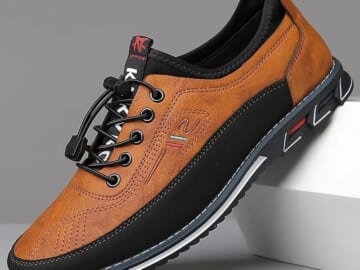 Men's Oxfords Embroidery Dress Shoes for $19 + $10 s&h