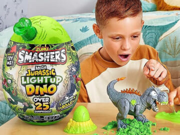 Smashers Mega Jurassic Light Up Dino Egg with Over 25 Surprises (T-Rex) $15 (Reg. $27) – Lowest price in 30 days